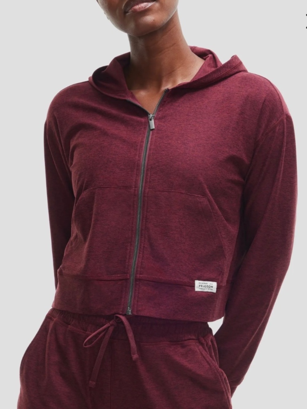 Peleton Dreamblend Full Zip, Color Red Grape Sz Sm